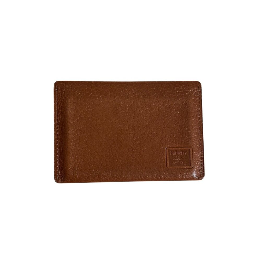 Burberrys Leather Card Holder Wallet